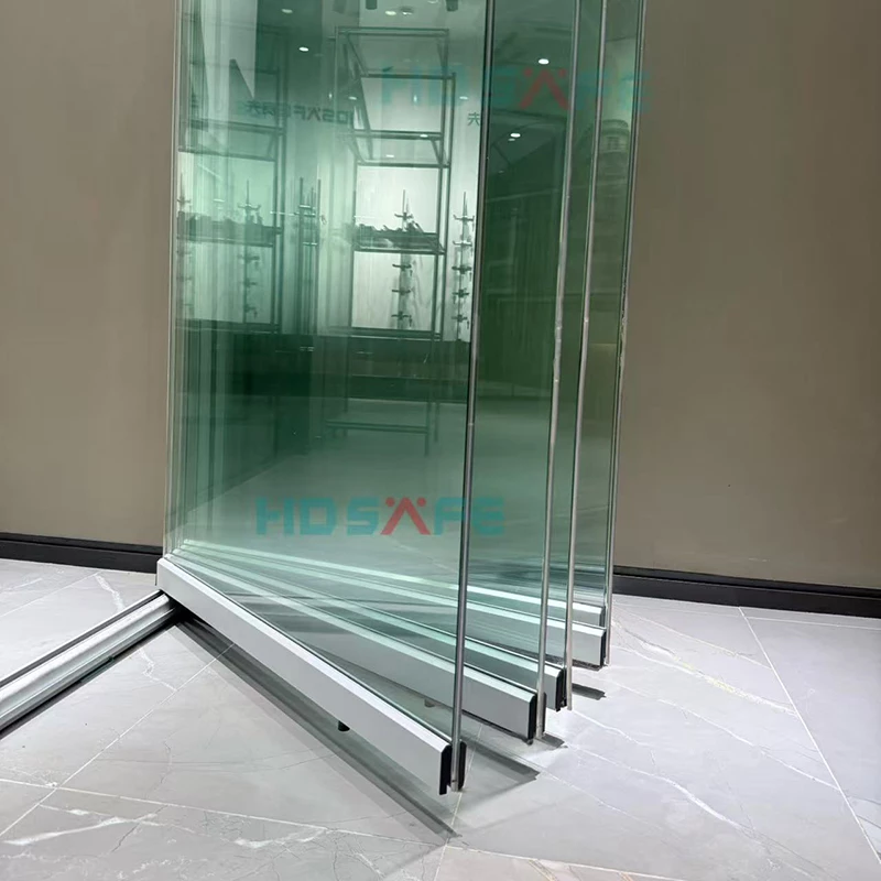 Folding glass door system