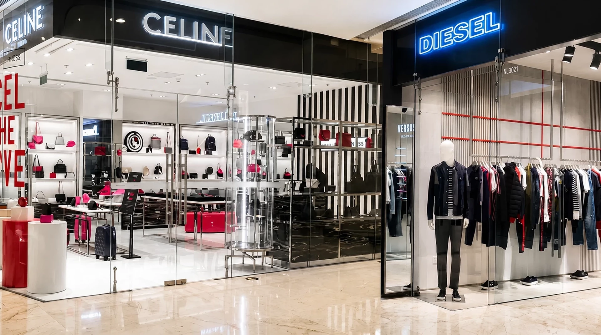 Mall glass door storefront project