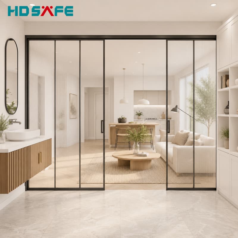 Factory Custom Slim Frame Sliding Door System Aluminum