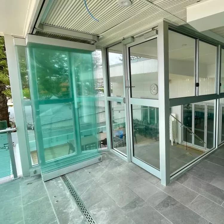 Custom Folding Glass Room Divider System with Tempered Glass & Aluminum Frame