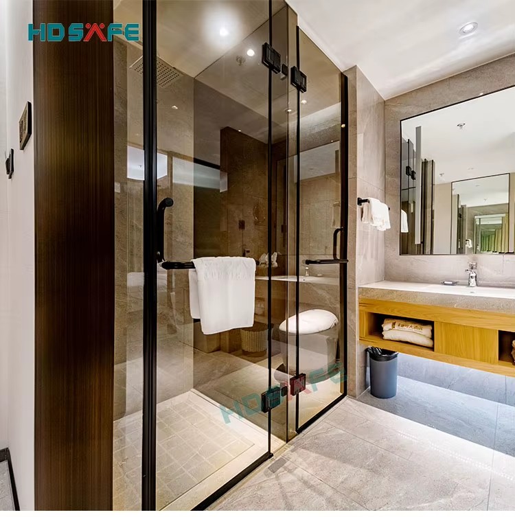 Modern Glass Shower Door System | Custom Frameless Shower Enclosure for Hotels & Residential Projects